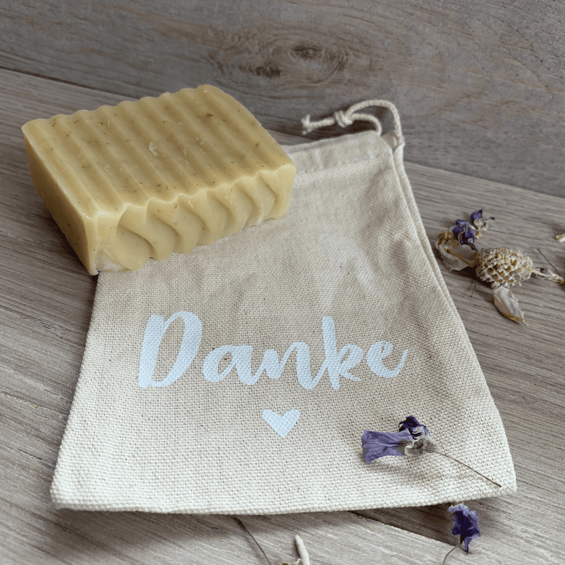 Geschenksäcklein mit der Aufschrift Danke