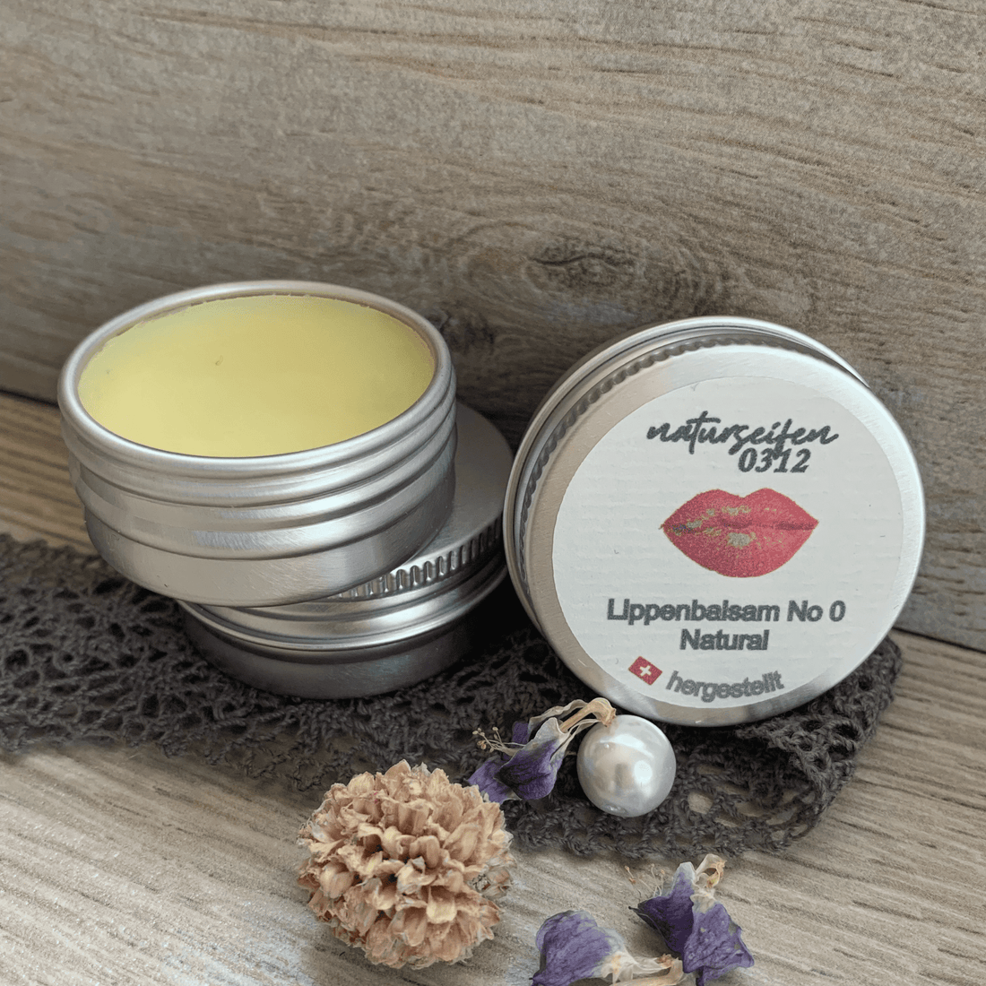 Lippenbalsam Natural in einer Schraubdose