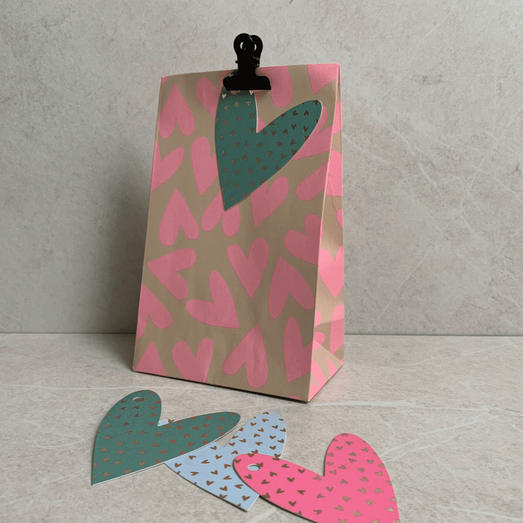 Geschenkverpackung Herz Pink