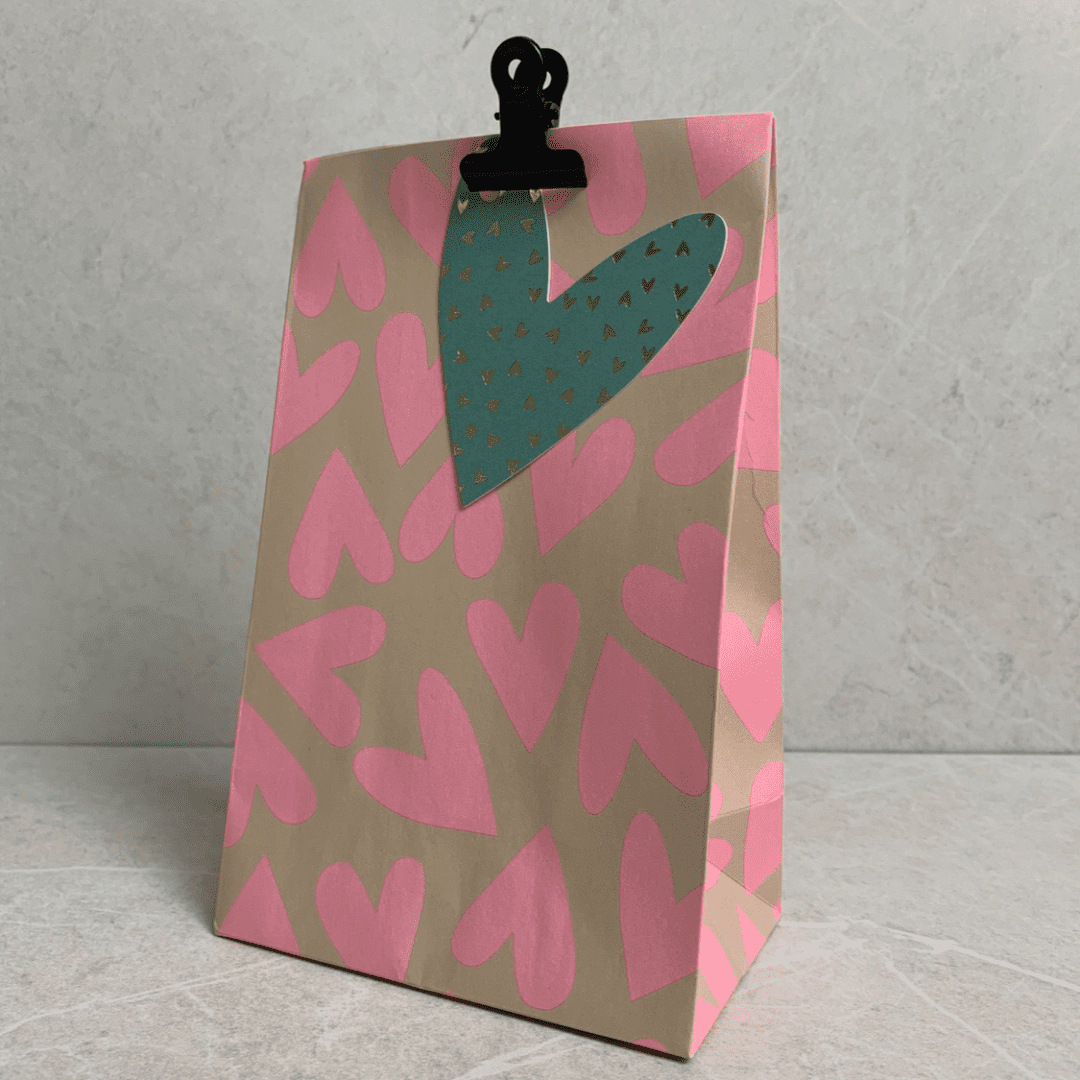 Geschenkverpackung Herz Pink