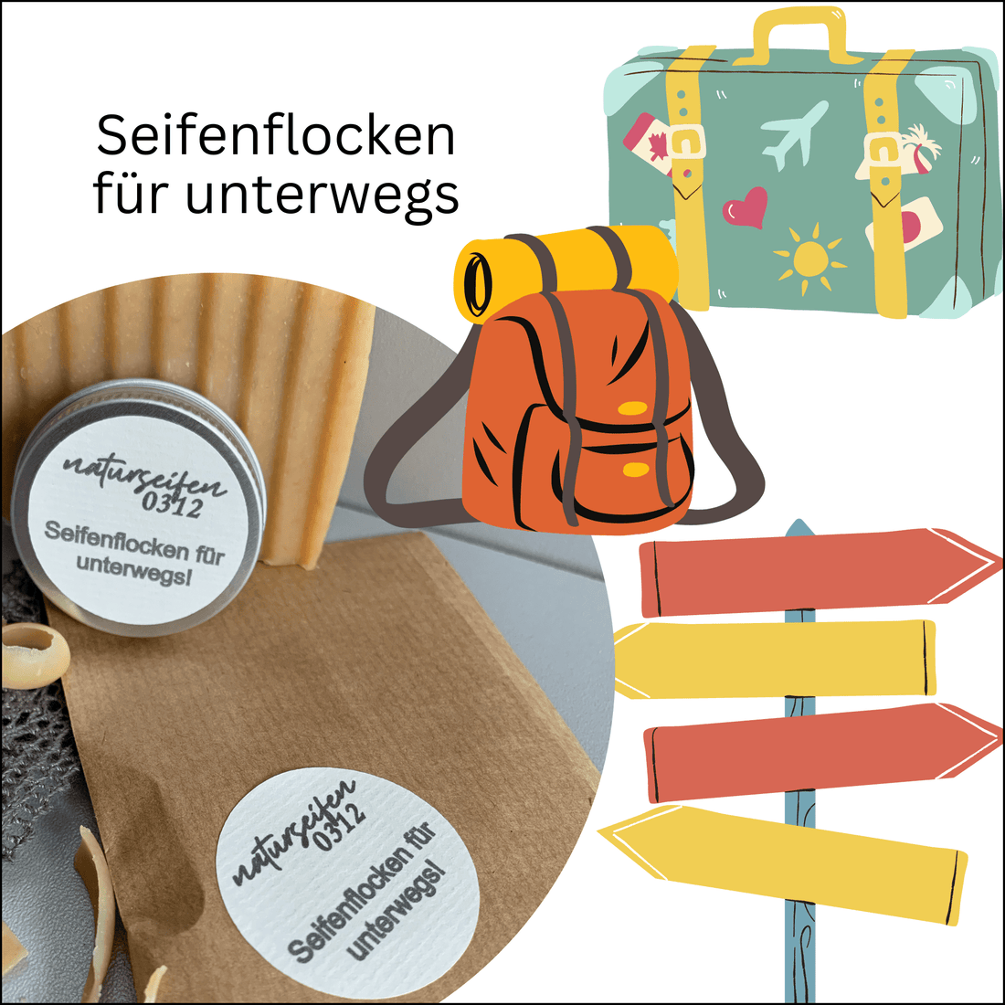 Seifenflocken für unterwegs Set